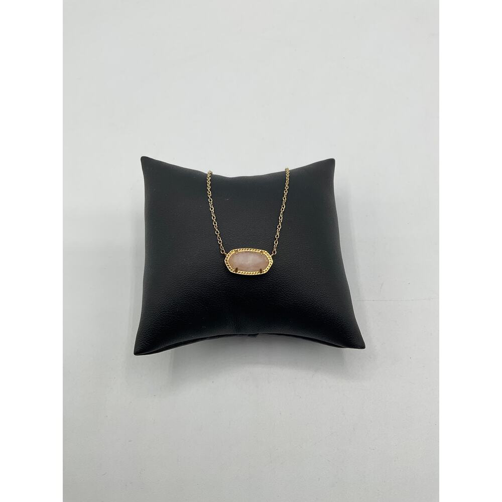 Kendra Scott Elisa Pendant Necklace, Gold Chain Pale Pink Pendant